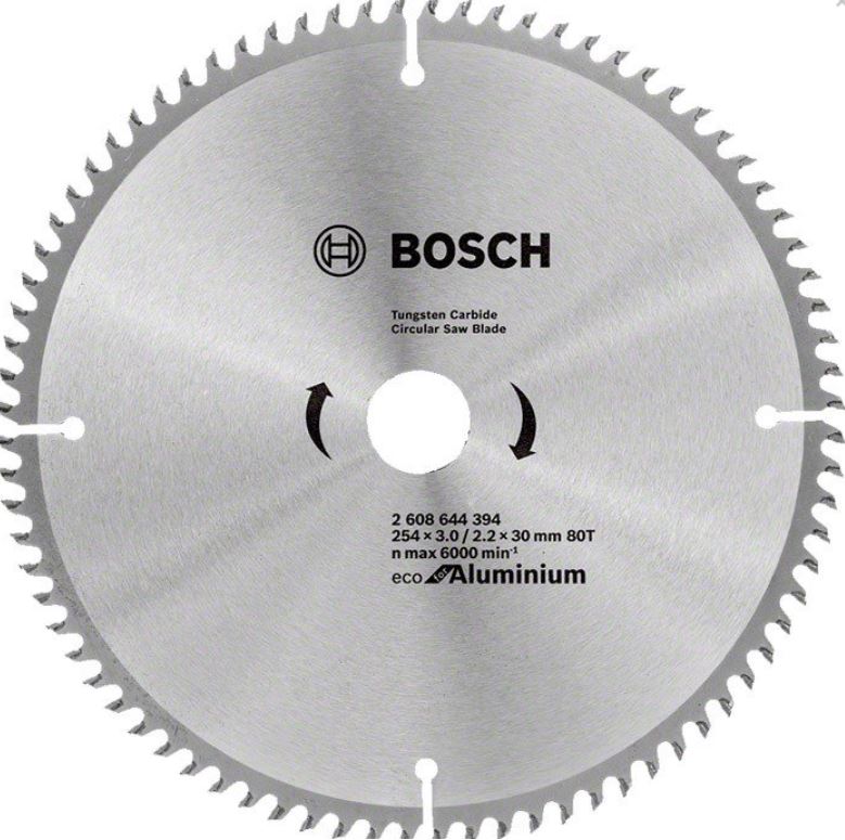 Диск пильный Bosch Eco for Aluminium Ø254 × 30мм 80T