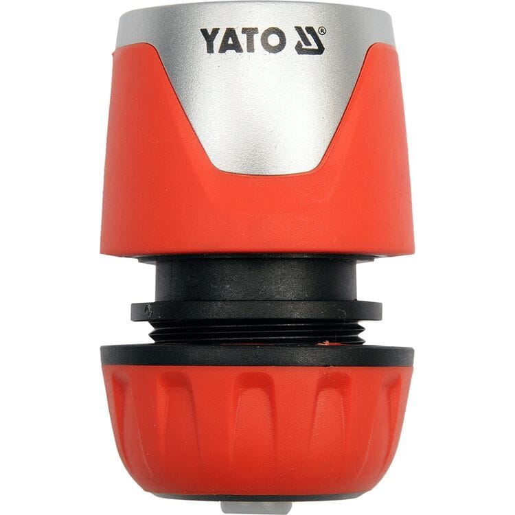 Конектор YATO для шланга 1/2", швидкозмінний з аквастопом