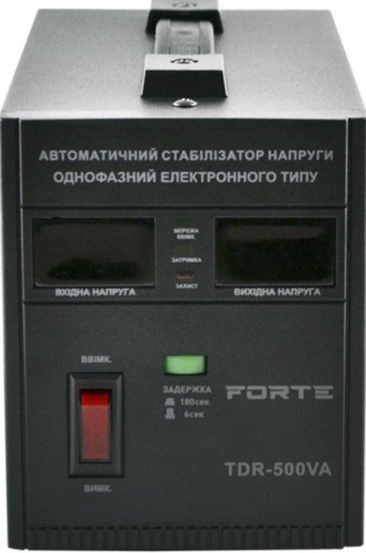Стабілізатор Forte TDR-500VA (релейного типу) 500 ВА, точність 8%, 2,7 кг