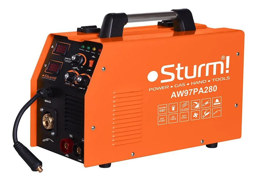 Зварювальний апарат напівавтомат Sturm AW97PA280, 280 А