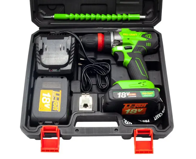 Шурупокрут PROCRAFT Industrial РА-18 з DFR патроном Extra, металевий корпус редуктора, мідна обмотка