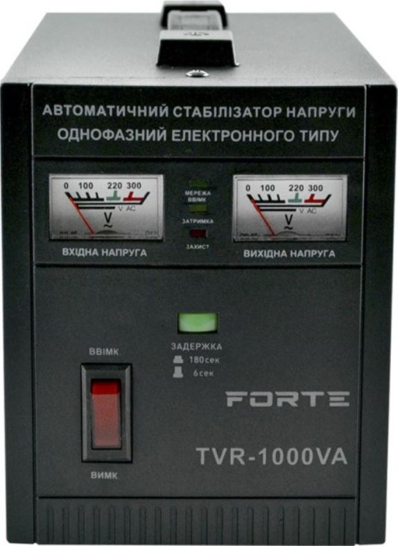 Стабилизатор Forte TVR-1000VA (релейного типа) 1000 ВА, точность 8%, 3,65 кг