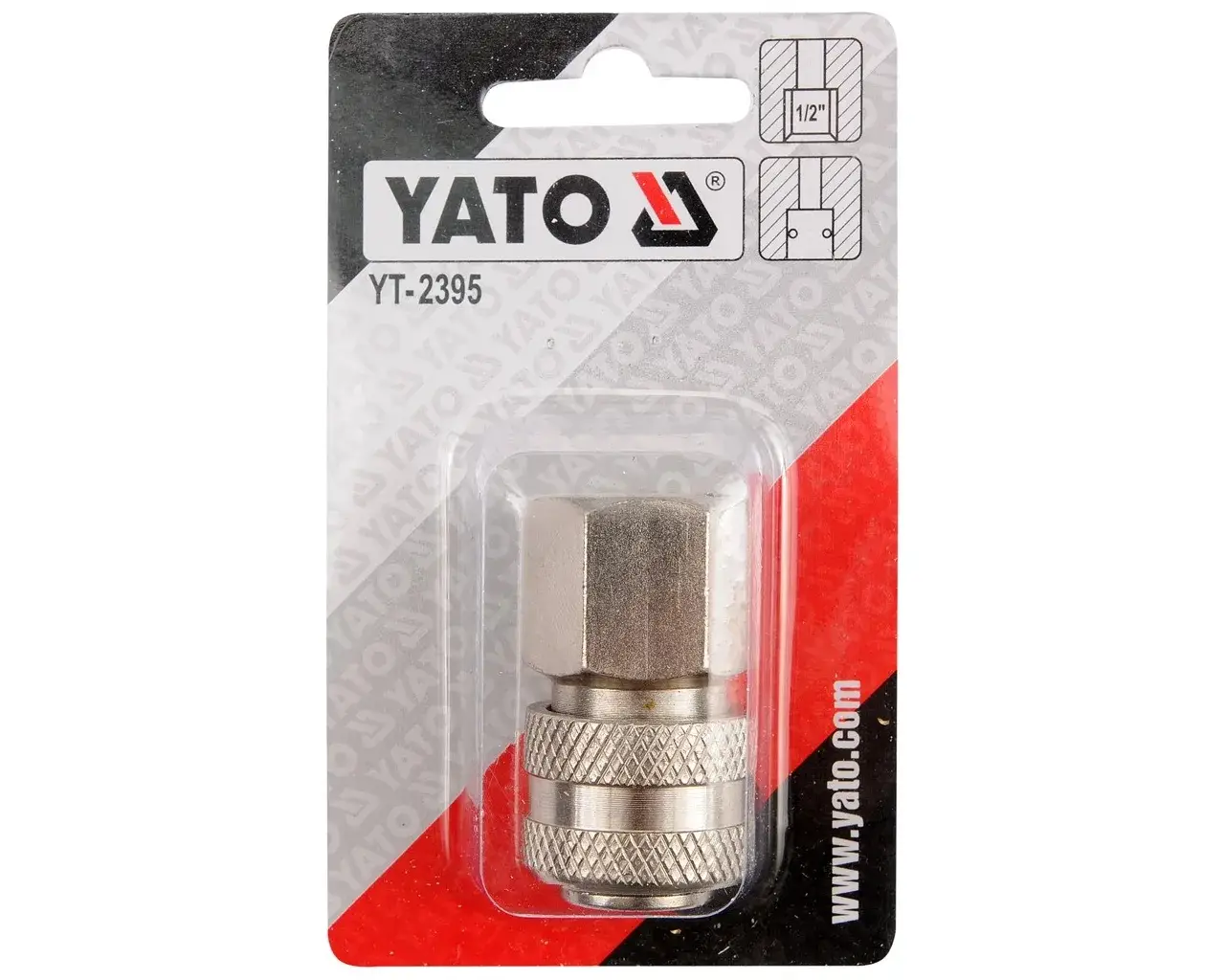 Пневмосоединитель быстросъемный YATO, внутренняя резьба 1/2"