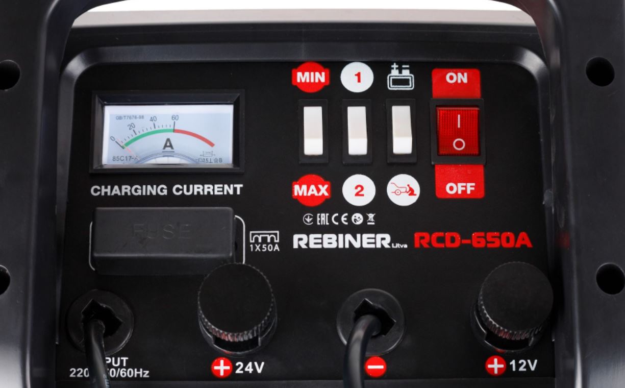 Пускозарядное устройство REBINER RCD-650A (12-24V 2050W)