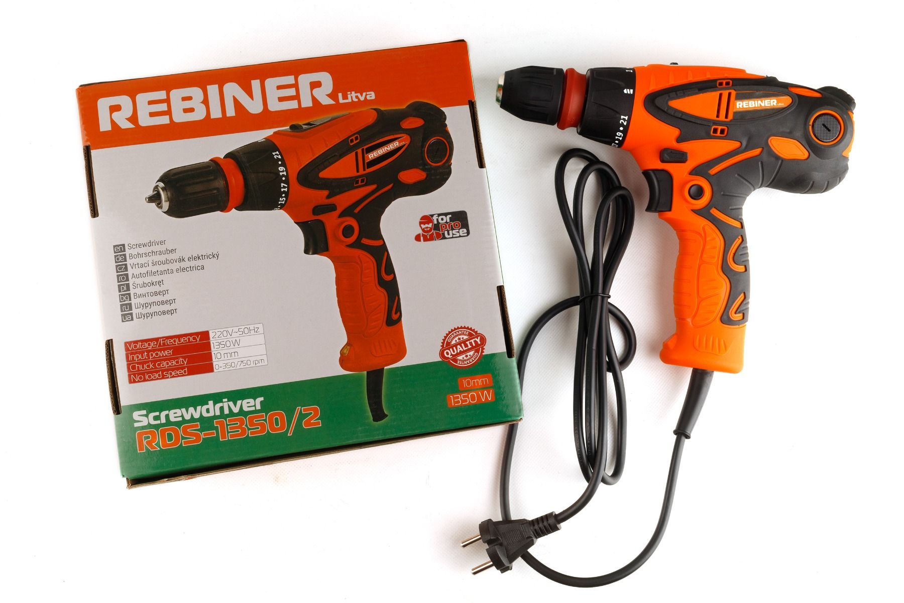 Шурупокрут електричний REBINER RDS-1350/2  DFR 