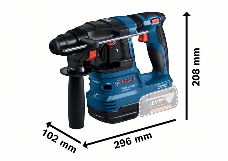 Перфоратор аккумуляторный Bosch GBH 185-LI, чемодан