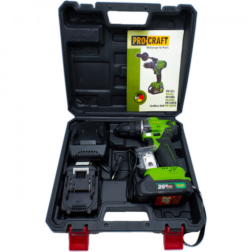 Шурупокрут PROCRAFT Industrial PA-20 BL 2*2Аг 38Нм