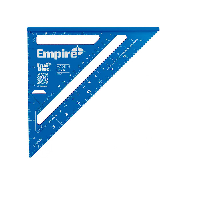 Кутник столярний EMPIRE® E2994, 180 мм, TRUE BLUE®, алюміній
