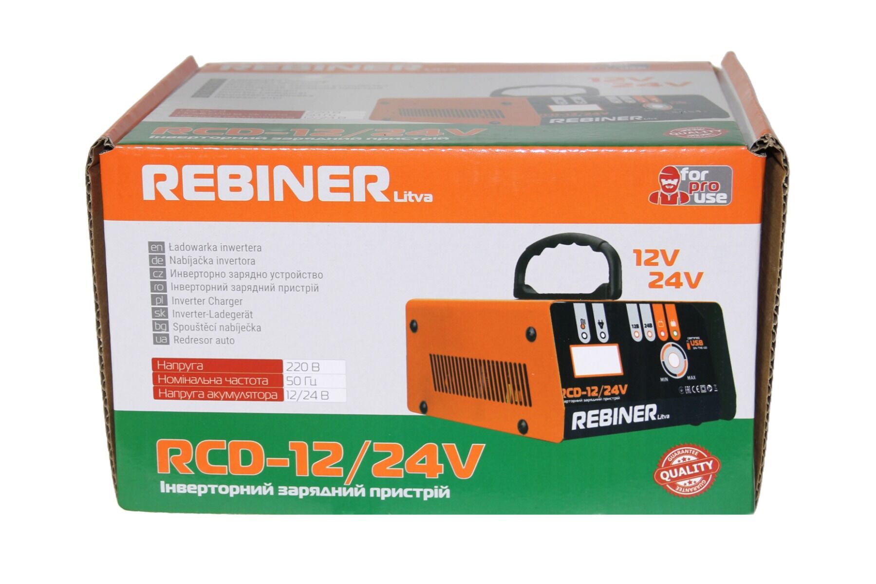 Зарядное устройство для Rebiner RCD-12/24V 15А