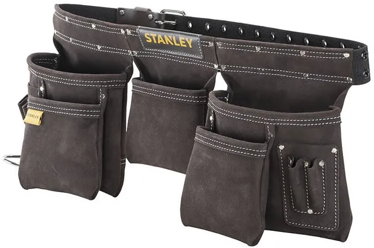 Пояс двойной STANLEY для ношения инструментов, кожаный ремень с охватом талии от 84 до 133 см.
