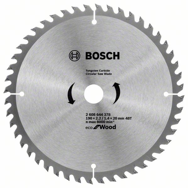 Диск пильний Bosch Eco for Wood Ø190 × 20мм 48T