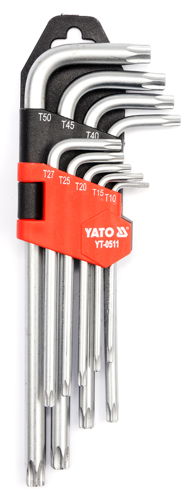 Набір ключів Yato Torx Tamperproof T10-T50, 9шт