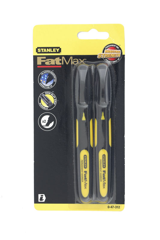 Набор из 2-х черных маркеров Stanley 0-47-312 FatMax