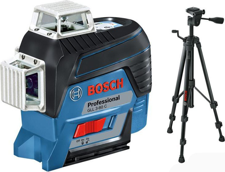 Линейный лазер Bosch GLL 3-80 C Professional + штатив BT 150