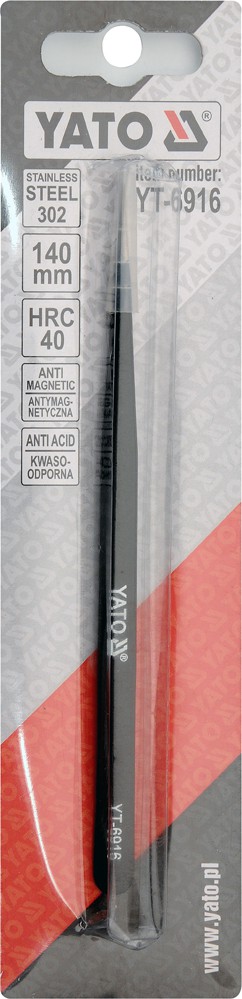 Пинцет прямой антистатический 140мм Yato YT-6916
