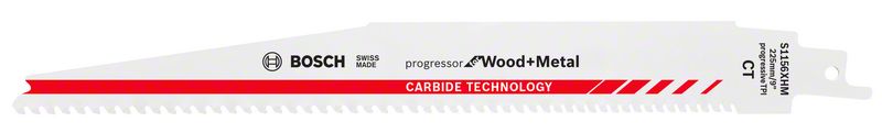 Полотно ножівкове Bosch Carbide Progressor for Wood and Metal S1156ХHM, 225мм, 1шт