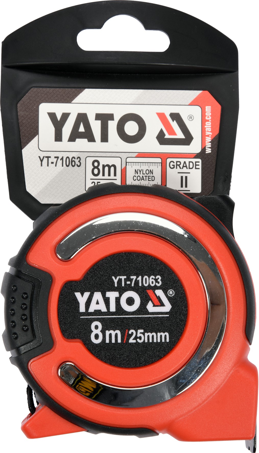 Рулетка Yato с нейлоновым. покрытием 8м / 25мм