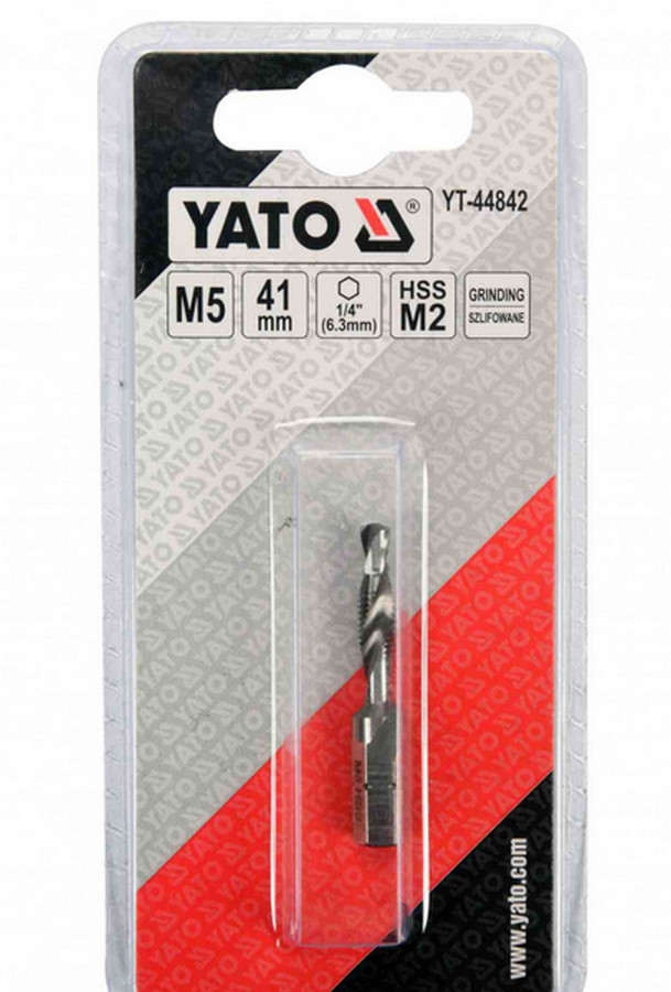 Свердло-мітчик Yato HSS М2, 1/4", M5 × 0,8мм, 41мм