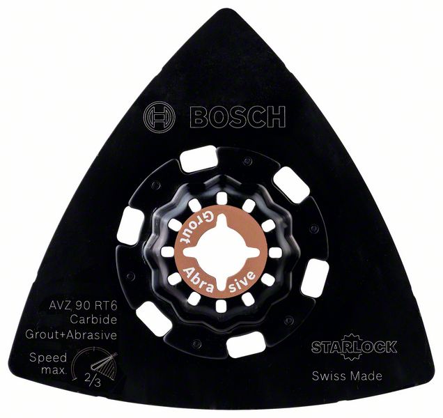 Шлифпластина Bosch Starlock Grout + Abrasive Carbide-RIFF AVZ 90 RT6, 90мм