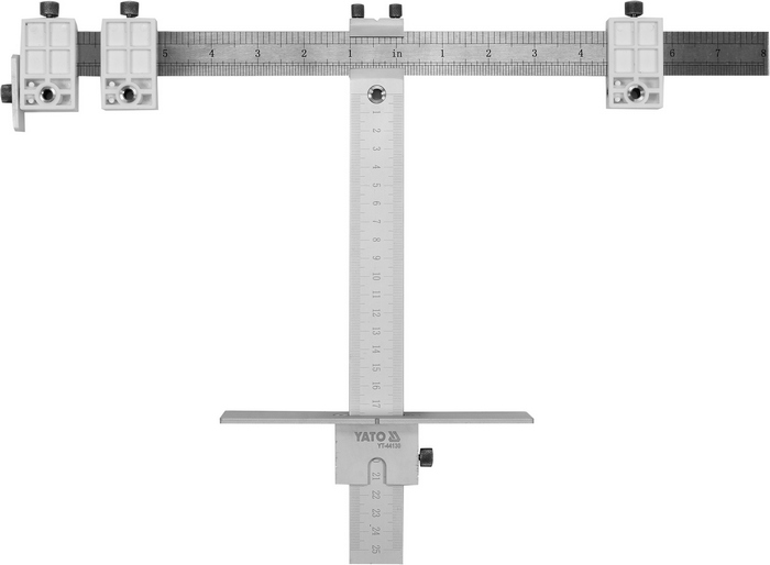 Лінійка-шаблон Yato для перенесення вимірів, 250мм, алюмінієва