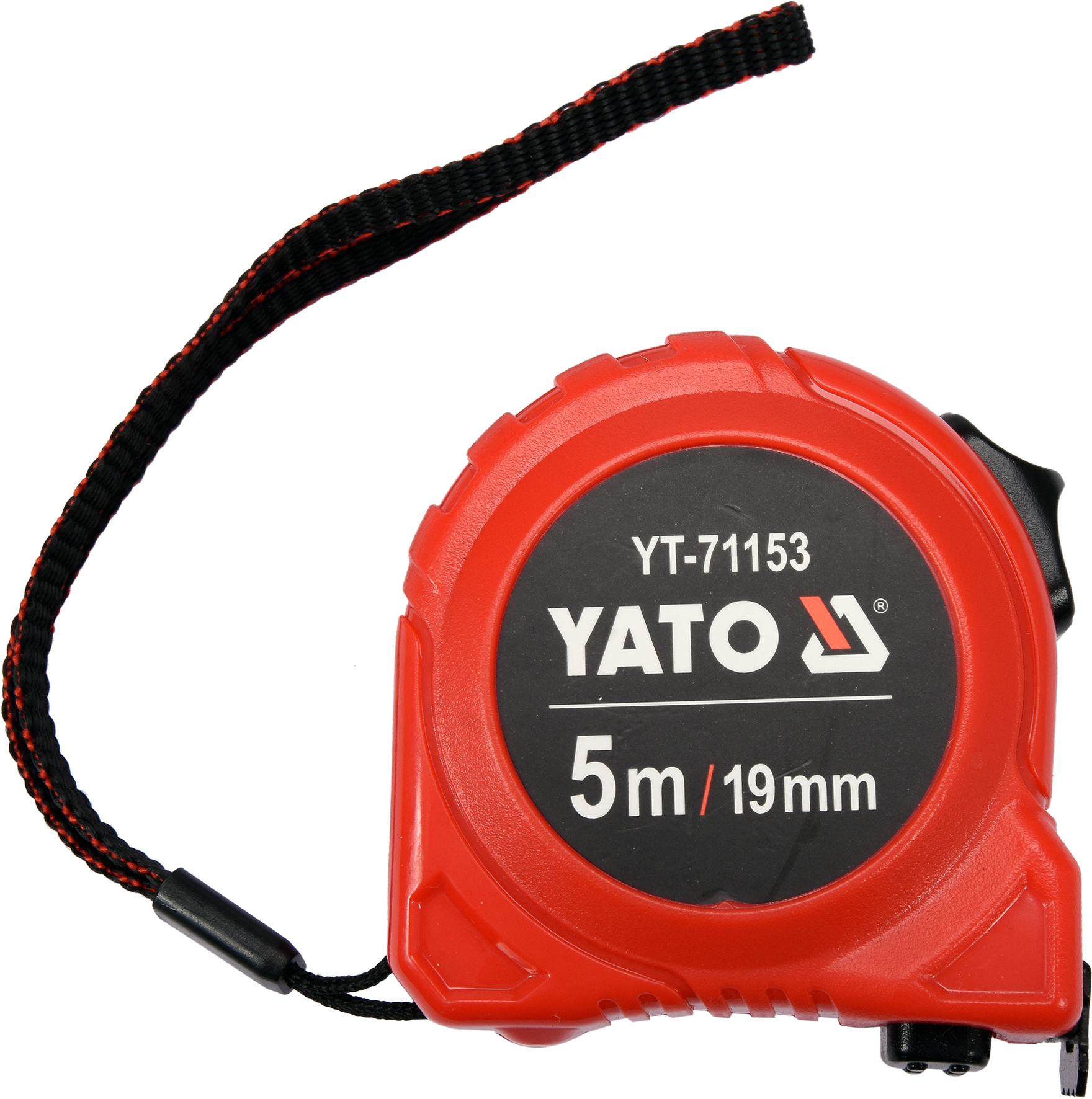 Рулетка Yato, 5м × 19мм, подвійне блокування, нейлонове покриття