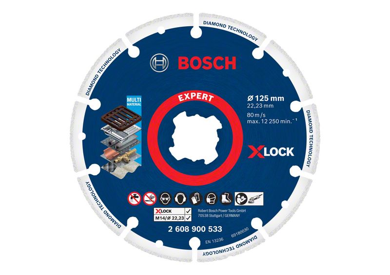 Круг отрезной Bosch Diamond metal X-Lock Ø125 × 22,23мм