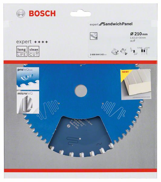 Диск пильный Bosch Expert for SandwichPanel Ø210 × 2,4 × 30 мм, 36z, MTCG