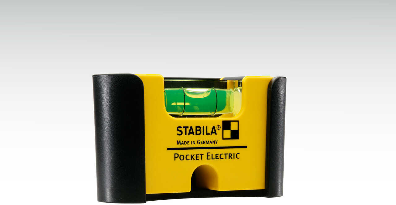 Рівень STABILA Pocket Electric магнітний, для електриків, 7×2×4см, кліпса