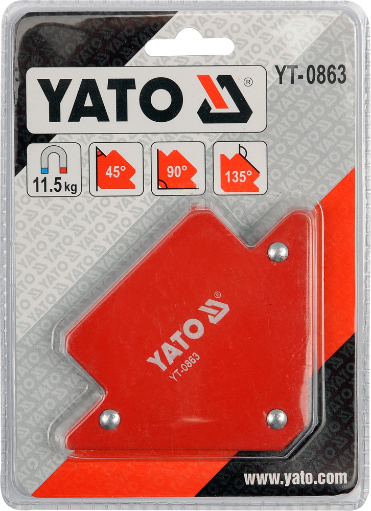 Магнитный угольник для сварки Yato, 82 × 120 × 13мм, 11,5кг 