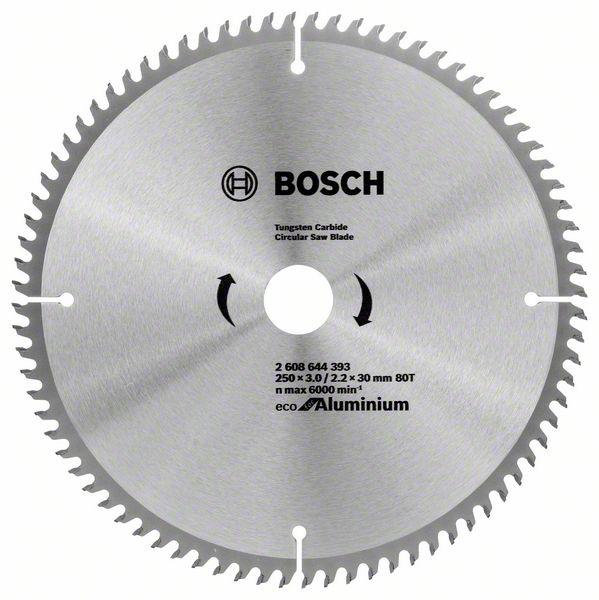 Диск пильний Bosch Eco for Aluminium Ø250 × 30мм 80T