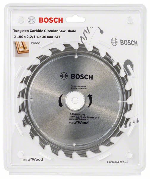 Диск пильний Bosch Eco for Wood Ø190 × 30мм 24T
