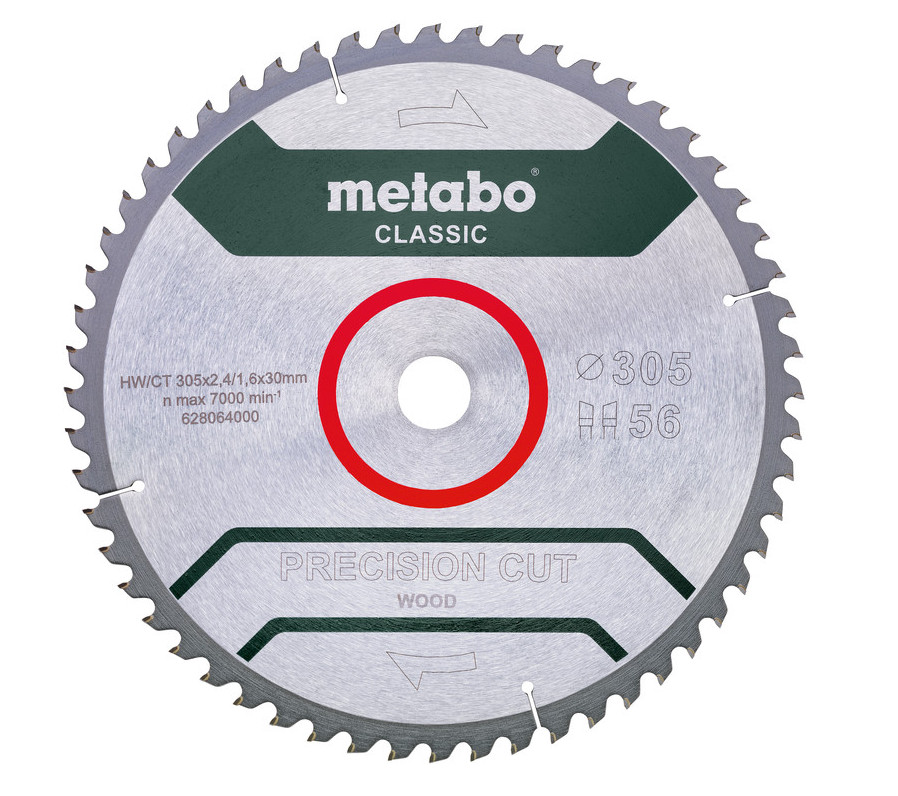 Диск пильный Metabo Classic PrecisionCut Ø305×30мм, 56z, WZ 5°neg