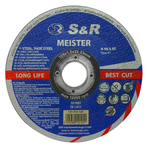 Круг відрізний S&R Meister Ø125 × 1,2 × 22,23мм