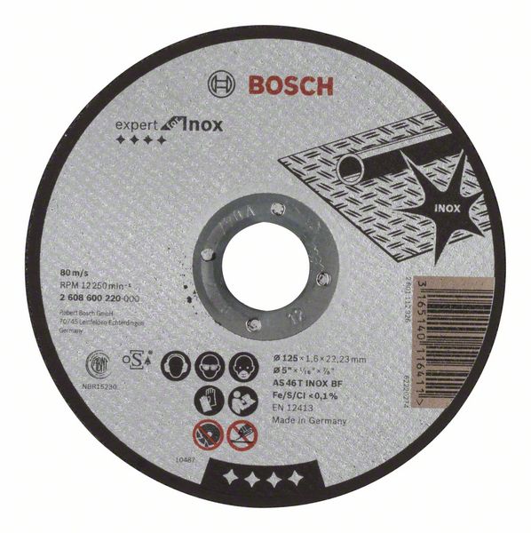 Круг відрізний Bosch Expert for Inox Ø125×1,6×22,23мм