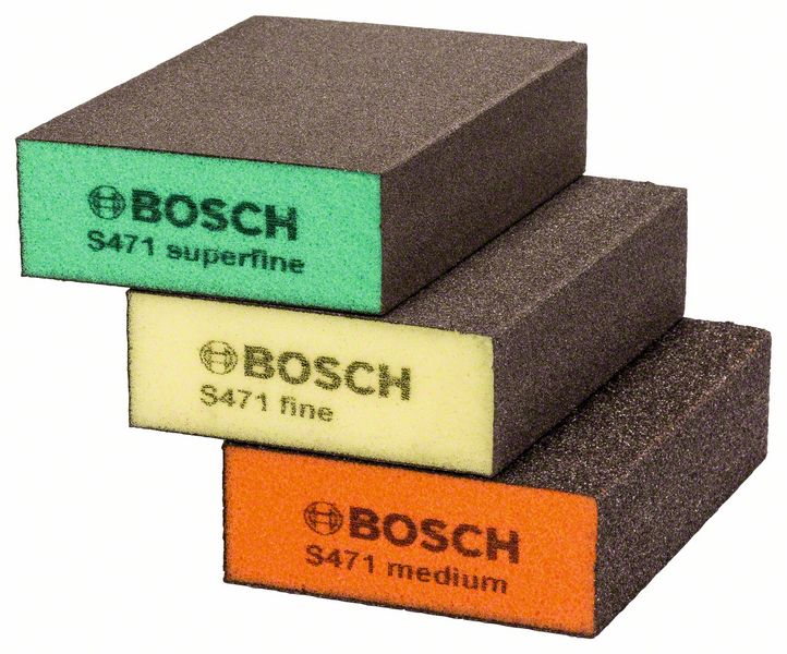 Шліфгубки Bosch B.f.Flat and Edge 69×97×26мм, M/F/SF, 3шт