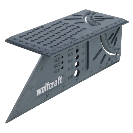 Кутник столярний Wolfcraft 3D, кути 90° і 45°, 150мм