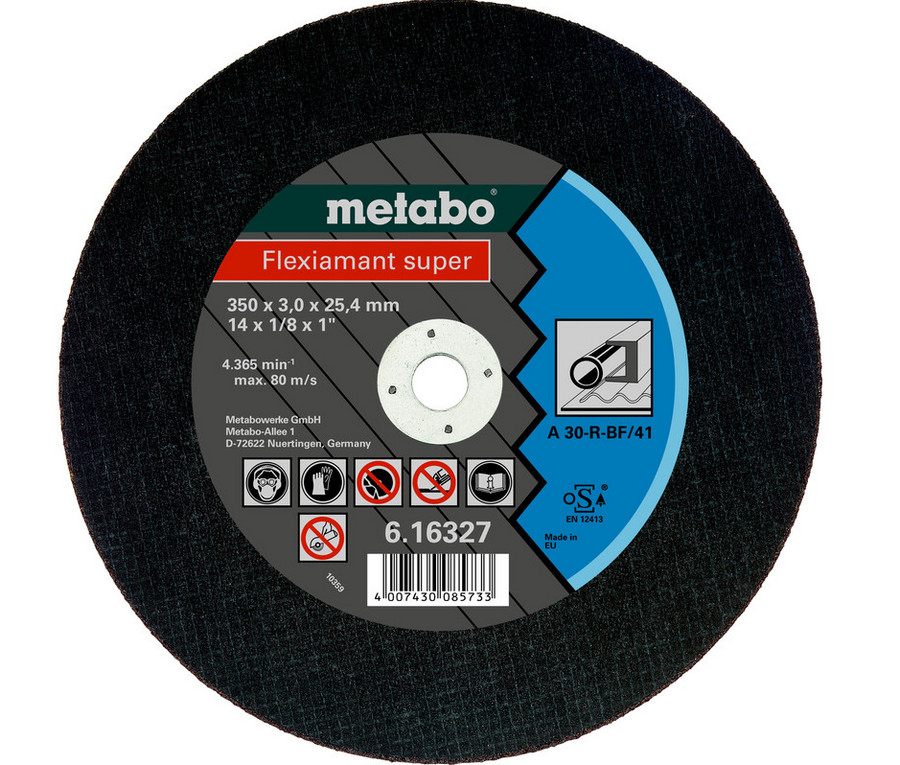 Круг отрезной Metabo Flexiamant super A30-R, Ø350×3,0×25,4мм