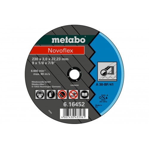 Круг отрезной Metabo Novoflex A 30, Ø125×2,5×22,23мм