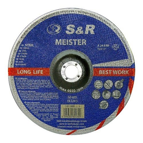 Круг зачисний S&R Meister A 24 BF, Ø180 × 6,0 × 22,23мм