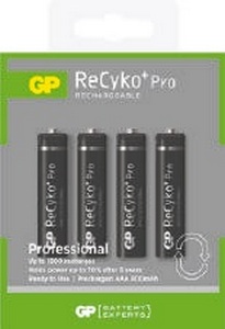 Аккумулятор GP ReCyko+Pro AAA, NiMH, 1,2V, 800mAh, 4шт