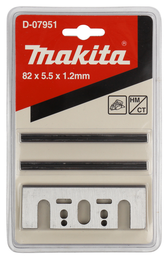 Ножі рубанка Makita TCT 82×5,5×1,2мм з пластинами, 4шт