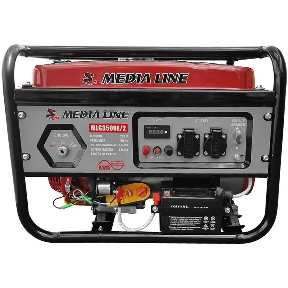 Генератор бензиновий AGT MediaLine MLG3500E/2, 3,0 кВт