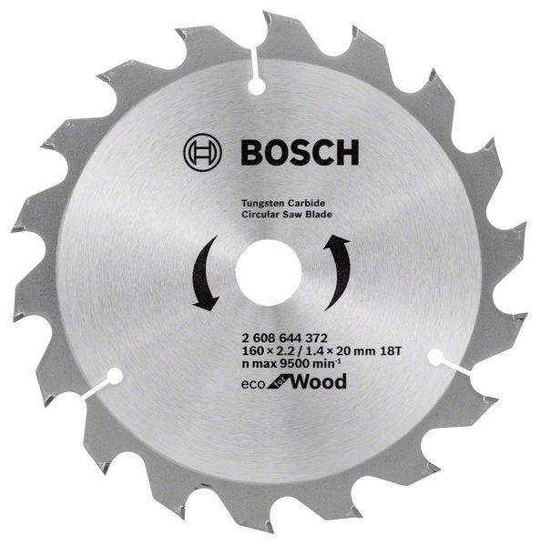 Диск пильный Bosch Eco for Wood Ø160 × 20мм 18T