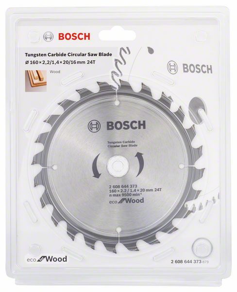 Диск пильный Bosch Eco for Wood Ø160 × 20мм 24T