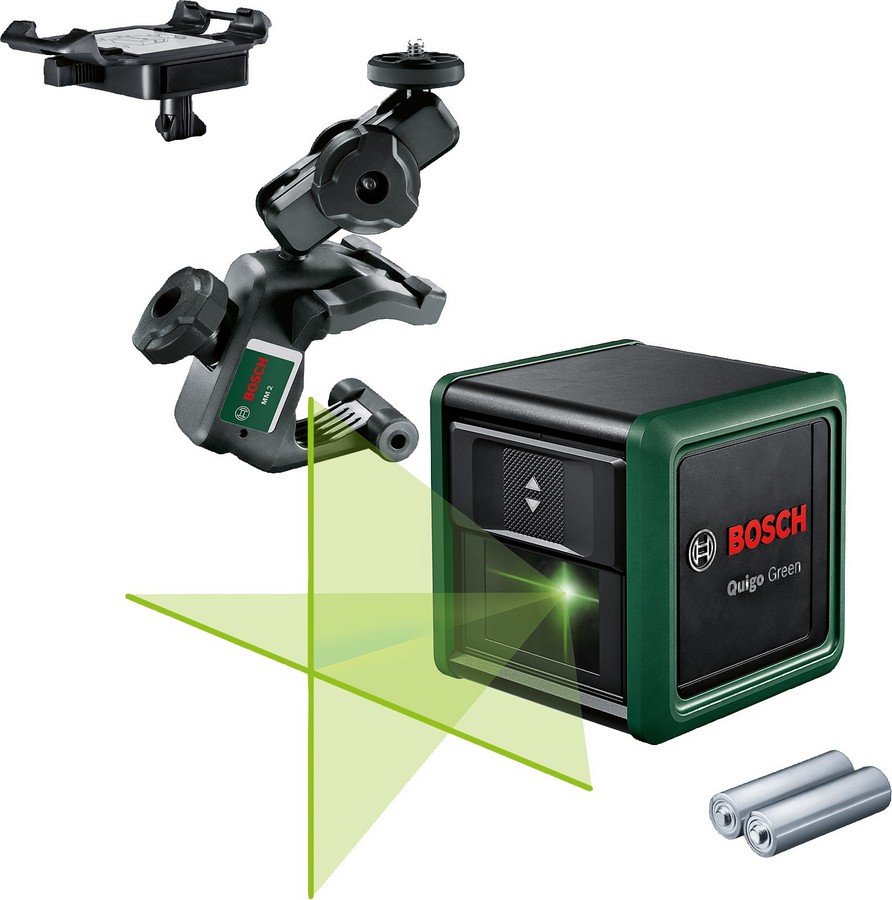 Нивелир линейный лазерный Bosch Quigo Green + MM2