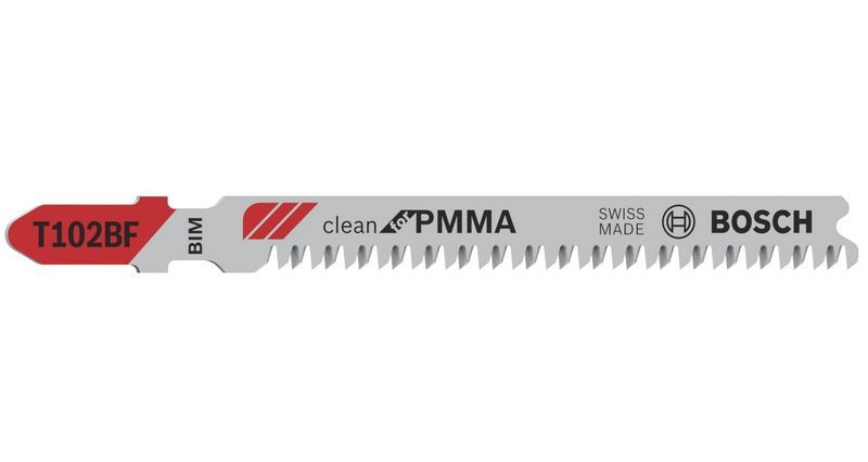 Пилка лобзиковая Bosch Clean for PMMA T102BF, BIM, 92мм, 1шт