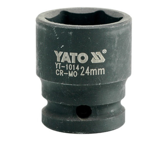 Головка торцевая Yato ударная 1/2", 6-гранная, 24мм, L43мм.