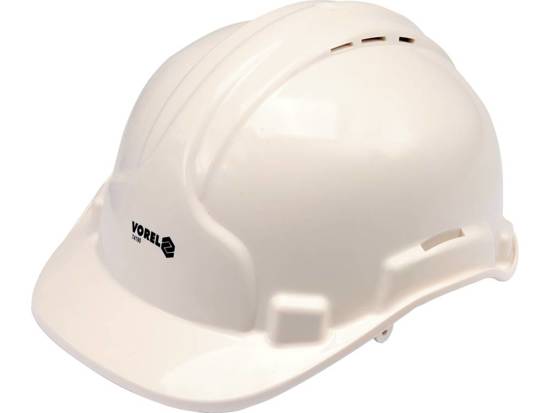 Шлем защитный VOREL белый из материала ABS