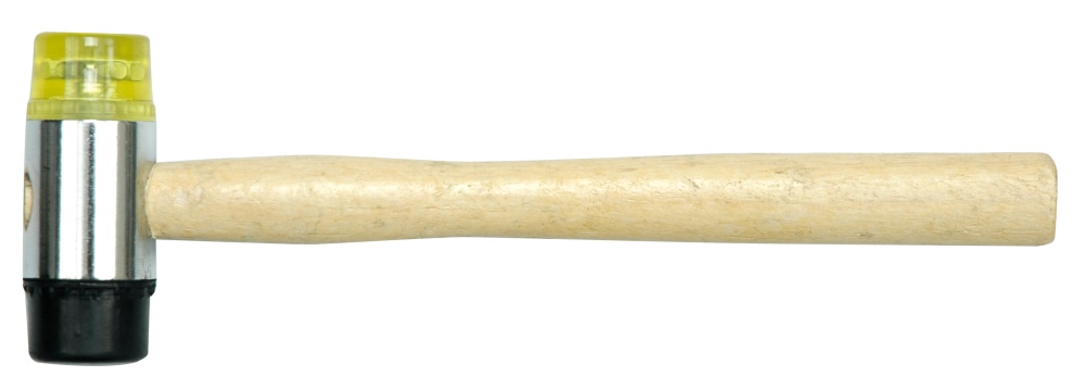 Киянка гумово-пластикова Vorel Ø35мм, дерев’яна ручка