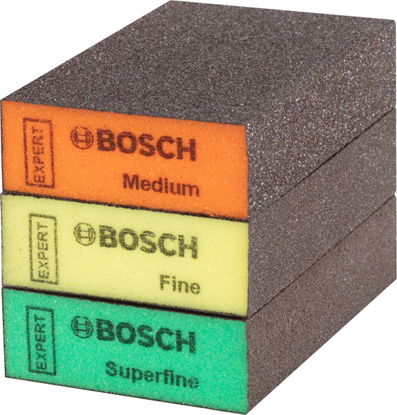 Шліфгубки Bosch EXPERT S471 Standard, 69×97×26 мм, M, F, SF, 3 шт